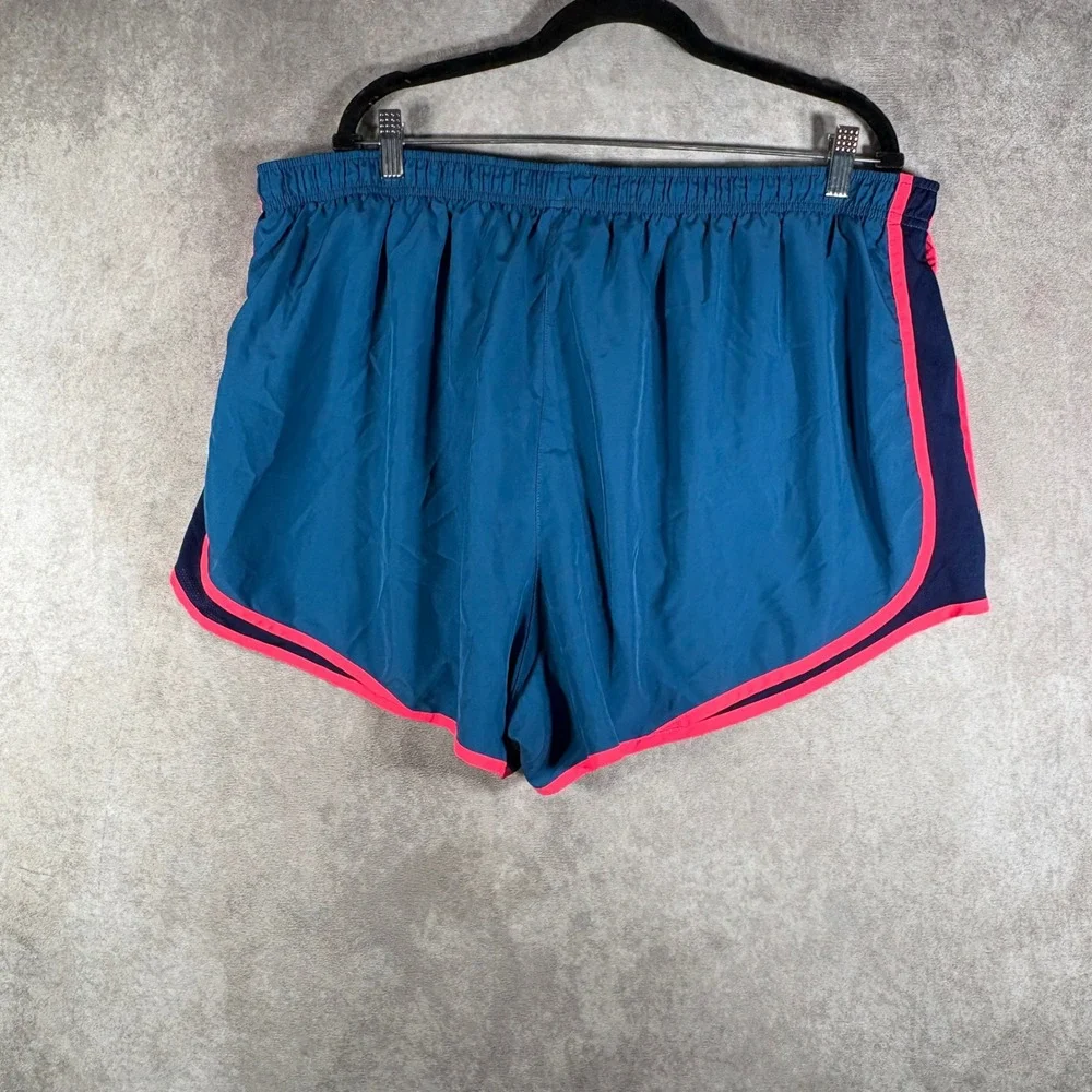 Nike Running Shorts Womens 3X Blue Dri-FIT Tempo Athletic Training Gym Workout